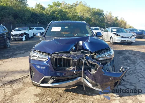 2023 BMW X3 xDrive30I из США, поврежденный, VIN 5UX53DP04P9R49355